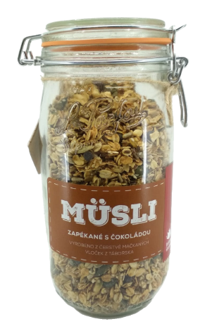 Zapékané müsli s čokoládou, Ježkův statek, dárková dóza, 600 g