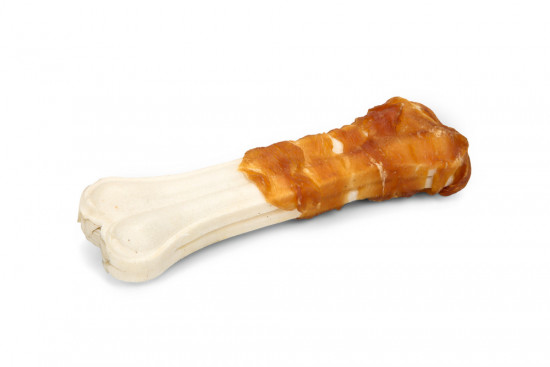 Žvýkací kost pro psy s hovězím a kuřecím, 18 cm, balení 1 ks-28599