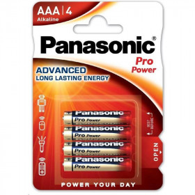 Alkalická baterie Panasonic AAA PRO POWER, balení 4 ks