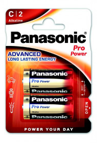 Alkalická baterie Panasonic C PRO POWER, balení 2 ks