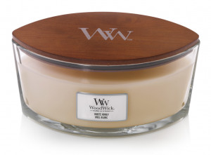 Aromatická svíčka loď, WoodWick White Honey, hoření až 40 hod