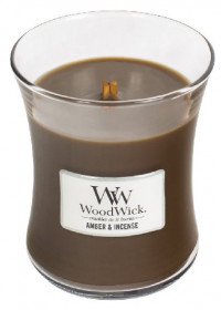 Aromatická svíčka váza, WoodWick Amber & Incense, hoření až 65 hod