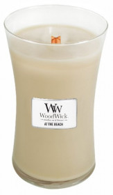 Aromatická svíčka váza, WoodWick At the Beach, hoření až 120 hod