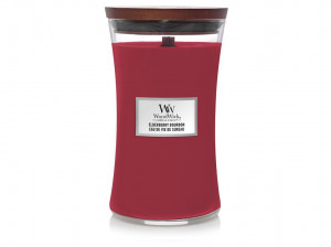 Aromatická svíčka váza, WoodWick Elderberry Bourbon, hoření až 120 hod