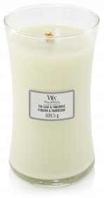 Aromatická svíčka váza, WoodWick Fig Leaf & Tuberose, hoření až 120 hod