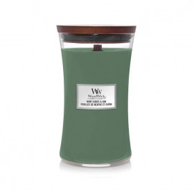 Aromatická svíčka váza, WoodWick Mint Leaves & Oak, hoření až 120 hod
