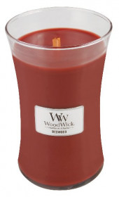 Aromatická svíčka váza, WoodWick Redwood, hoření až 120 hod