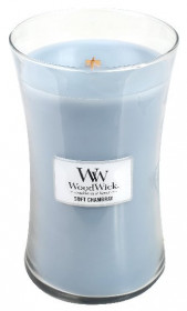 Aromatická svíčka váza, WoodWick Soft Chambray, hoření až 120 hod