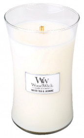 Aromatická svíčka váza, WoodWick White Tea & Jasmine, hoření až 120 hod
