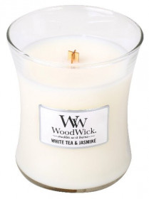 Aromatická svíčka váza, WoodWick White Tea & Jasmine, hoření až 65 hod