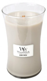 Aromatická svíčka váza, WoodWick Wood Smoke, hoření až 120 hod