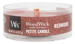 Aromatická svíčka, WoodWick Petite Redwood, hoření až 8 hod