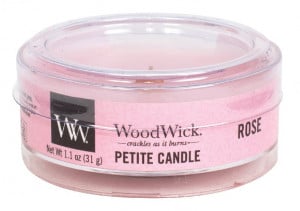 Aromatická svíčka, WoodWick Petite Rose, hoření až 8 hod