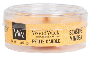Aromatická svíčka, WoodWick Petite Seaside Mimosa, hoření až 8 hod