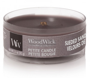 Aromatická svíčka, WoodWick Petite Sueded Sandalwood, hoření až 8 hod