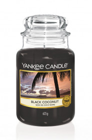 Aromatická svíčka, Yankee Candle Black Coconut, hoření až 150 hod