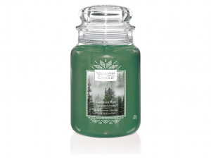 Aromatická svíčka, Yankee Candle Evergreen Mist, hoření až 150 hod
