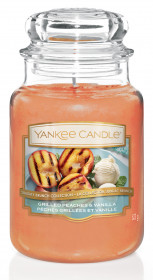 Aromatická svíčka, Yankee Candle Grilled Peaches & Vanilla, hoření až 150 hod