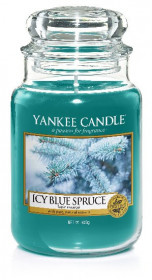 Aromatická svíčka, Yankee Candle Icy Blue Spruce, hoření až 150 hod
