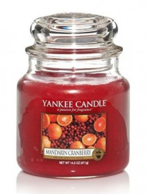 Aromatická svíčka, Yankee Candle Mandarin Cranberry, hoření až 75 hod
