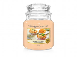 Aromatická svíčka, Yankee Candle Mango Ice Cream, doba hoření až 75 hod.
