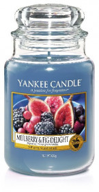 Aromatická svíčka, Yankee Candle Mulberry & Fig Delight, hoření až 150 hod