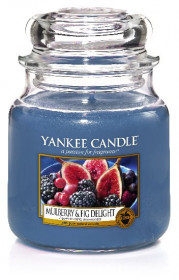 Aromatická svíčka, Yankee Candle Mulberry & Fig Delight, hoření až 75 hod