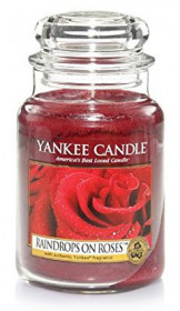 Aromatická svíčka, Yankee Candle Raindrops on Roses, hoření až 150 hod