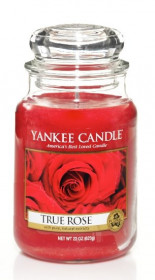 Aromatická svíčka, Yankee Candle True Rose, hoření až 150 hod