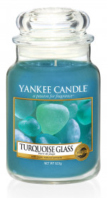 Aromatická svíčka, Yankee Candle Turquoise Glass, hoření až 150 hod