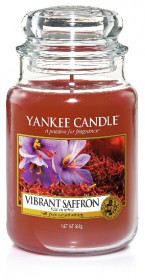 Aromatická svíčka, Yankee Candle Vibrant Saffron, hoření až 150 hod