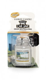 Aromatická visačka do auta, Yankee Candle Clean Cotton, gelová, provonění až 4 týdny