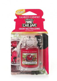Aromatická visačka do auta, Yankee Candle Red Raspberry, gelová, provonění až 4 týdny