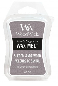 Aromatický vosk, WoodWick Sueded Sandalwood, provonění minimálně 8 hod