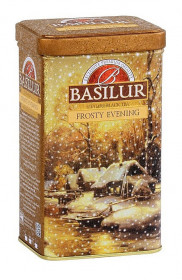 Aromatizovaný černý čaj, Basilur Festival Frosty Evening, plechová dóza, sypaný, 85 g