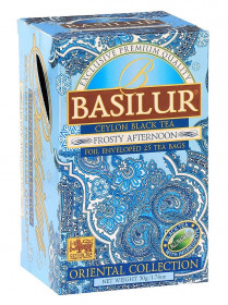 Aromatizovaný černý čaj, Basilur Orient Frosty Afternoon, porcovaný s přebalem, 25 sáčků