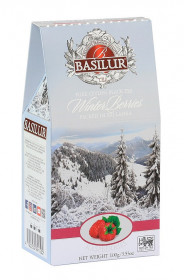 Aromatizovaný černý čaj, Basilur Winter Berries Raspberries, sypaný, 100 g