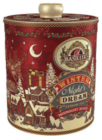 Aromatizovaný černý čaj, Basilur Winter Night's Dream Midnight Magic, plechová dóza, sypaný, 100 g