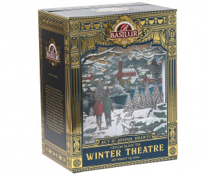 Aromatizovaný černý čaj, Basilur Winter Theatre Act 2: Joyful Hearts, papírové dioráma, sypaný, 75 g