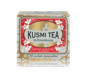 Aromatizovaný černý čaj, Kusmi Tea St. Petersburg, porcovaný, 20 sáčků