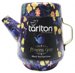 Aromatizovaný černý čaj, Tarlton Tea Pot Princess Grey, plechová dóza, sypaný, 100 g