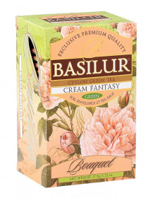 Aromatizovaný zelený čaj, Basilur Bouquet Cream Fantasy, porcovaný s přebalem, 25 sáčků