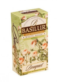 Aromatizovaný zelený čaj, Basilur Bouquet White Magic, porcovaný bez přebalu, 25 sáčků