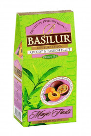 Aromatizovaný zelený čaj, Basilur Magic Green Apricot and Passion Fruit, sypaný, 100 g
