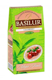Aromatizovaný zelený čaj, Basilur Magic Green Cranberry, sypaný, 100 g