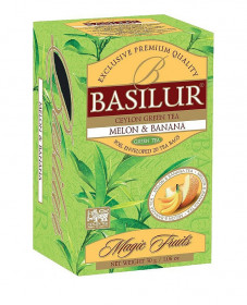 Aromatizovaný zelený čaj, Basilur Magic Melon and Banana, porcovaný s přebalem, 20 sáčků