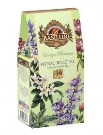 Aromatizovaný zelený čaj, Basilur Vintage Blossoms Floral Bouquet, sypaný, 75 g