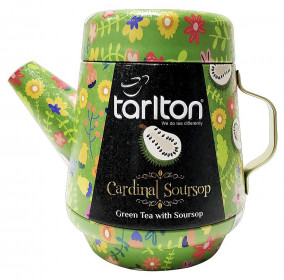 Aromatizovaný zelený čaj, Tarlton Tea Pot Cardinal Soursop, plechová dóza, sypaný, 100 g