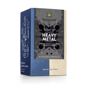 BIO bylinný čaj s kořením, Sonnentor Štěstí je - Heavy Metal, porcovaný, 18 sáčků
