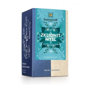 BIO bylinný čaj s kořením, Sonnentor Štěstí je - Zklidnit mysl, porcovaný, 18 sáčků